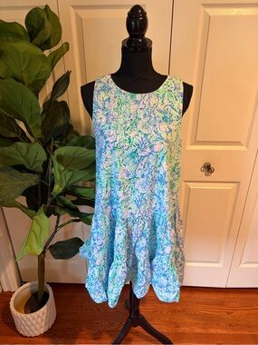 Lilly Pulitzer Trina dress in Surf Blue Soleil it on me Small